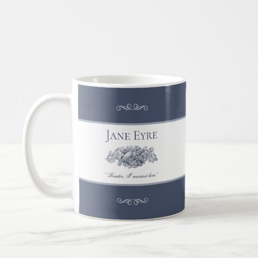 Jane Eyre - Reader I 結婚した His - Doves Dark Gray コーヒーマグカップ (左)