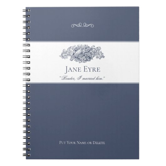 Jane Eyre - Reader I 結婚した His - Doves Dark Gray ノートブック (正面)