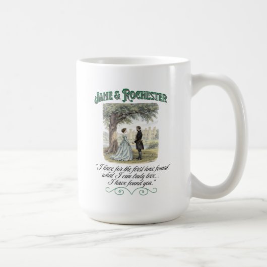 Jane & Rochester Thornfield Hall Romantic Quote  コーヒーマグカップ (右)