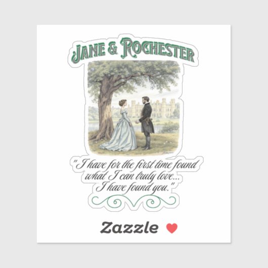 Jane & Rochester Thornfield Hall Romantic Quote シール (シート)