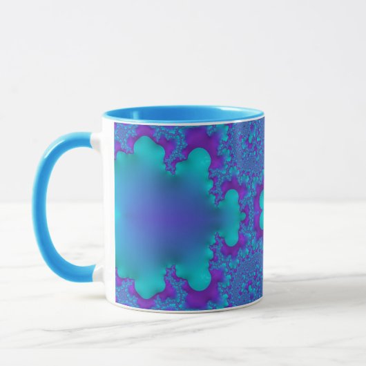 JANE to Zany 3D Fractal to Blue and Purple Mug マグカップ (左)