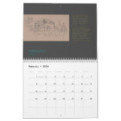 Janejira著建築スケッチのカレンダー2012年 カレンダー (2月 2026)