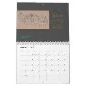 Janejira著建築スケッチのカレンダー2012年 カレンダー (2月 2027)