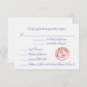 Janelleの結婚式のrsvpカード 出欠カード (正面/裏面)