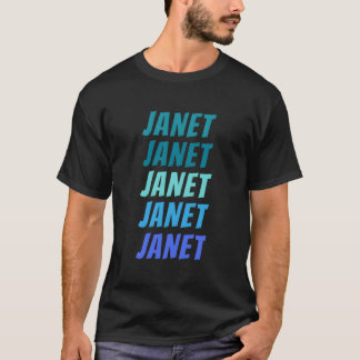 Janet ファーストネーム スタイル ワードマーク パターン tシャツ
