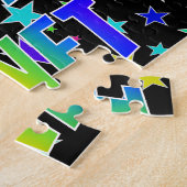 「JANET」名、おもしろい「ハッピーバースデー」 ジグソーパズル (側面)