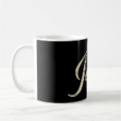 Janet white gold Handwriting Tasse Kaffeetasse コーヒーマグカップ (左)
