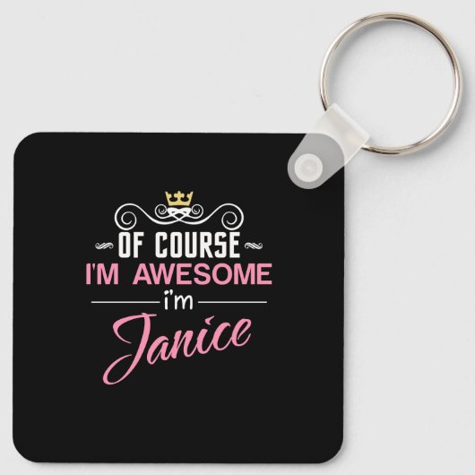 Janiceもちろん私は素晴らしJaniceの名前だ キーホルダー (裏面)