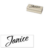 Janice名cursive装飾台本フォント ラバースタンプ (押印)