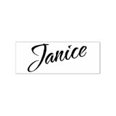 Janice名cursive装飾台本フォント ラバースタンプ (インプリント)