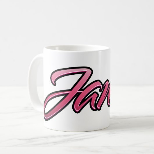 Janice faded pink Tasse Teetasse Kaffeetasse コーヒーマグカップ (正面左)