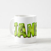 Janice Name Kiwi Style Tasse Teetasse Kaffeetasse コーヒーマグカップ (正面左)