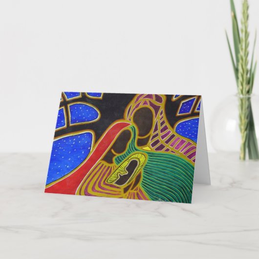 Janice T Senter著"最初の家族"の休日カード シーズンカード (正面)