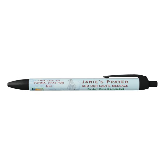 Janie's Prayer Promotional Pen 黒ボールペン (トップ)