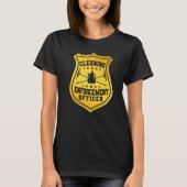 Janitor Cleaner Badge Cleaning Enforcement Officer Tシャツ (正面)