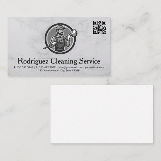 Janitor | Cleaning Servicemen 名刺 (正面/裏面)