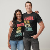 Janitor Hero Myth Legend Custodian  Best Job Janit Tシャツ (ユニセックス)