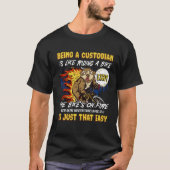Janitor school custodian school janitor funny cust tシャツ (正面)