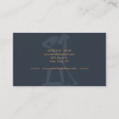 Janitorial Housekeeping Cleaning Pro Men Navy 名刺 (裏面)
