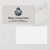 Janitorial Service | Maid Cleaner Logo 名刺 (正面/裏面)