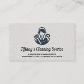 Janitorial Service | Maid Cleaner Logo 名刺 (正面)