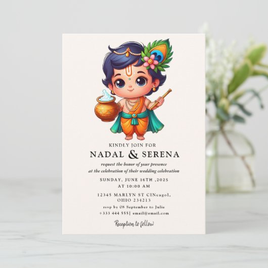 janmashtami Wedding 招待状 (スタンド正面)