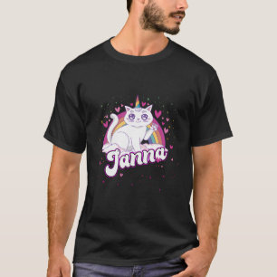Janna – 美しいケチコーンで愛らしい女の子の名前 tシャツ