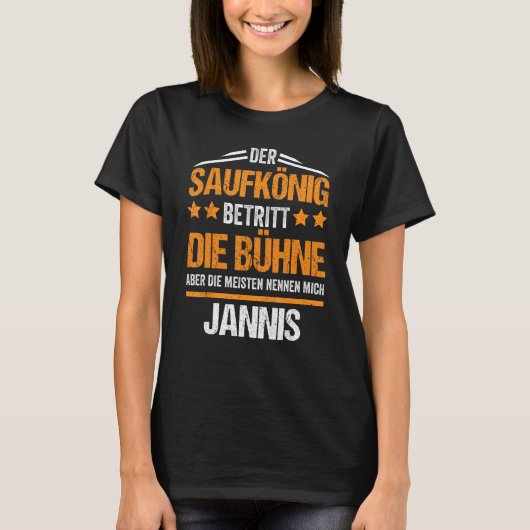 Jannis Saufkönig Beer Mallorca Personal Sports Tシャツ (正面)