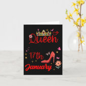 January 17 Birthday This Queen Was Born On January カード (黄色い花)