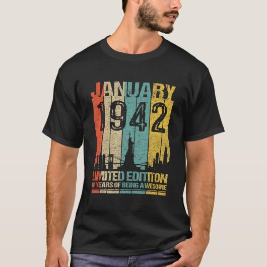 January 1942 Limited Edition 80 Years Of Being Awe Tシャツ (正面)