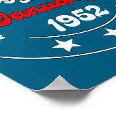 January 1952 Birthday Legend Man Boy Since January ポスター (角)