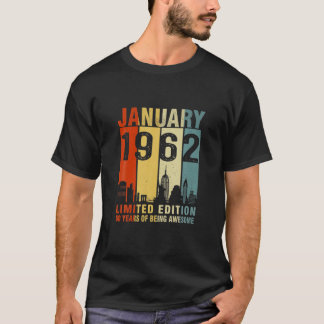 January 1962 Limited Edition 60 Years Of Being Awe Tシャツ