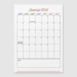 January 2025 Magnetic Calendar