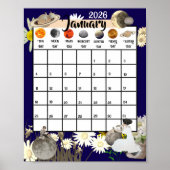 January 2026 Monthly Calendar Astrological     ポスター (正面)