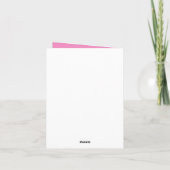 January 65th Birthday Cake Purple Carnations カード (裏面)