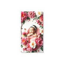 January Birth Flower Baby Girl Portrait