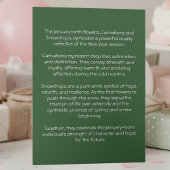 January Birth Flower Birthday Card | Carnations カード