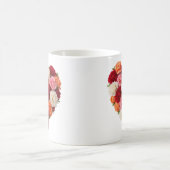 January Birth Flower Carnation Heart コーヒーマグカップ (中央)