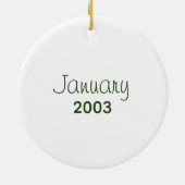 JANUARY Birth Flower Snowdrop Birthday Floral Name セラミックオーナメント (裏面)