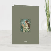 January Birth Flower Snowdrop Flowers Art Nouveau  カード (裏面)