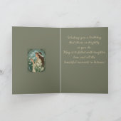 January Birth Flower Snowdrop Flowers Art Nouveau  カード (内部)