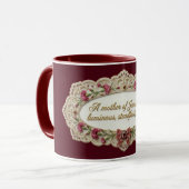 January Birth Month Flower Carnation Mother Quote  マグカップ (正面左)