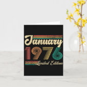 January Birthday Est 1976 Limited Edition Vintage  カード (黄色い花)