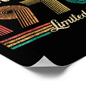 January Birthday Est 1976 Limited Edition Vintage  ポスター (角)