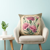 January Carnation Birth Month Double Sided クッション (椅子)