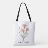 January Carnation Flowers  トートバッグ (裏面)