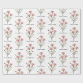 January Carnation Flowers  ラッピングペーパー (フラット)