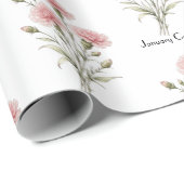 January Carnation Flowers  ラッピングペーパー (ロールコーナー)