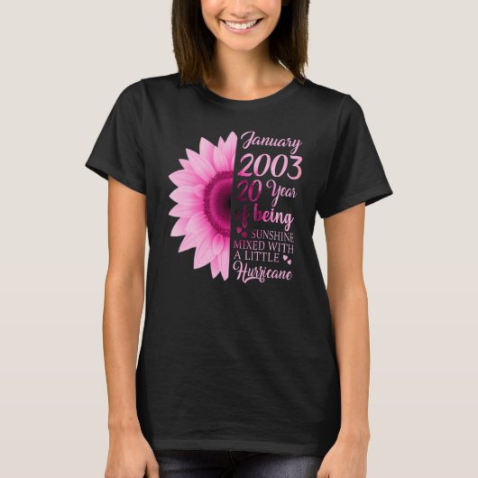 January Girl 2003 Tシャツ20歳20歳の誕生日 Tシャツ (正面)