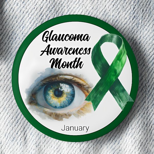 January Glaucoma Eye Awareness Month 缶バッジ